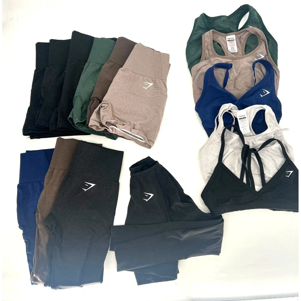 Gymshark Bundle Womens XS/S Workout Sports Bra Shorts Legging 15 Pieces